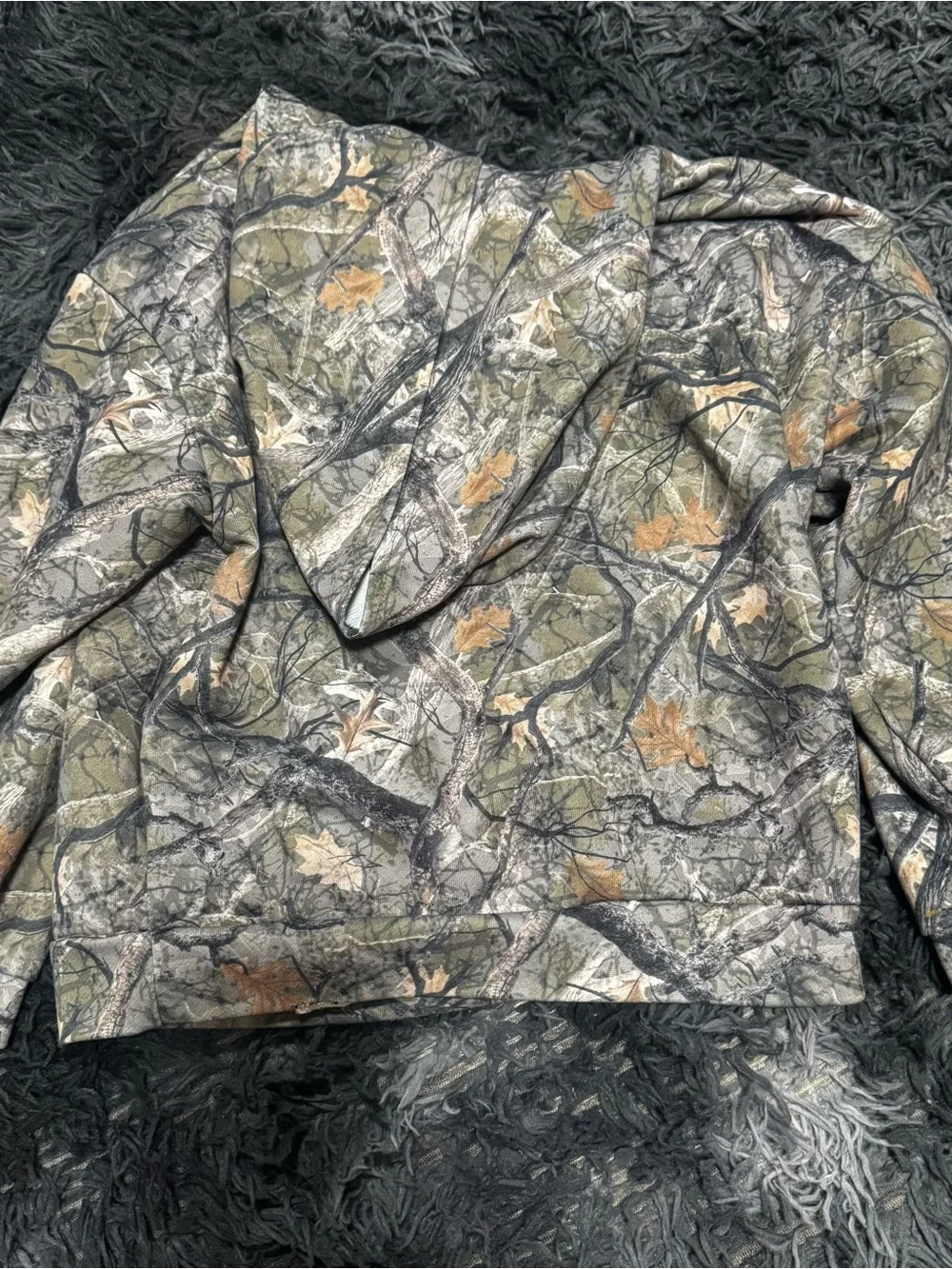 Kids Camo Hooded Jacket - Green